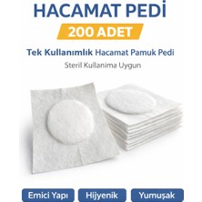 Paxteks Hacamat Pedi 200 Adet – Tek Kullanımlık Hacamat Pamuk Pedi Steril Kullanıma Uygun