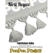 Kırık Beyaz Dekoratif Saçak Püskül 9 cm 1ADET=1METRE Perde Halı Kilim Mobilya Aksesuar