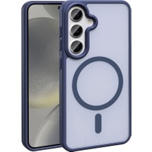 Spia Galaxy S26 Kılıf M-Safe Şarj Özellikli Mat Arka Yüzey Zore Sio Kapak - Lacivert