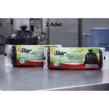 Negok Star Plus Endüstriyel Jumbo Boy Atık Torbası 80X110 cm 10 Adet Dayanıklı Sanayi Tipi Atık Poşeti 2 Adet