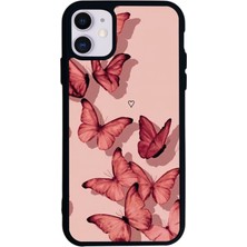 iPhone 11 Uyumlu Kelebek Tasarımlı Glossy Premium Kılıf