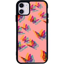 iPhone 11 Uyumlu Kelebek Tasarımlı Glossy Premium Kılıf