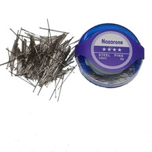Nazarone Paslanmaz Çelik Toplu Iğne - 20 gr Süngerli Kutu 0.60X32 mm