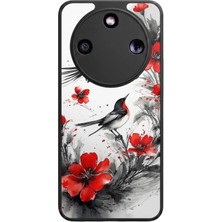 Honor Magic 8 Lite Uyumlu Floral Tasarımlı Glossy Premium Kılıf