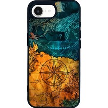 iPhone 16E Uyumlu Pusula Tasarımlı Glossy Premium Kılıf