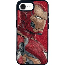iPhone 16E Uyumlu  Iron Man ( Demir Adam ) Tasarımlı Glossy Premium Kılıf