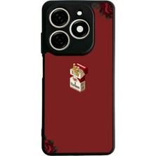 Tecno Spark 20C Uyumlu Kirmizi Tasarımlı Glossy Premium Kılıf