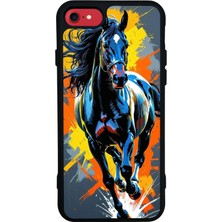 Bg Aksesuar iPhone 8 Uyumlu At Horse Tasarımlı Glossy Premium Kılıf