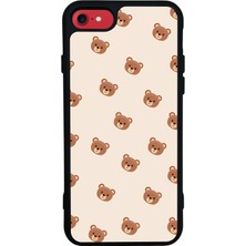 Bg Aksesuar iPhone 8 Uyumlu Ayı Tasarımlı Glossy Premium Kılıf