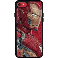 Bg Aksesuar iPhone Se Uyumlu Iron Man ( Demir Adam ) Tasarımlı Glossy Premium Kılıf
