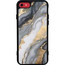 iPhone Se Uyumlu Mermer Marble Tasarımlı Glossy Premium Kılıf