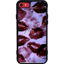 Bg Aksesuar iPhone Se Uyumlu Dudak Tasarımlı Glossy Premium Kılıf