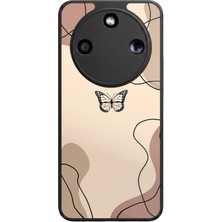 Bg Aksesuar Honor Magic 8 Lite Uyumlu Kelebek Tasarımlı Glossy Premium Kılıf