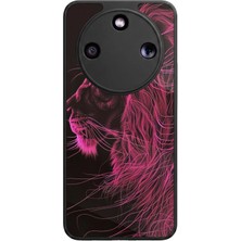 Bg Aksesuar Honor Magic 8 Lite Uyumlu Aslan Tasarımlı Glossy Premium Kılıf