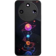 Bg Aksesuar Honor Magic 8 Lite Uyumlu Uzay Tasarımlı Glossy Premium Kılıf