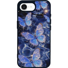 Bg Aksesuar iPhone 16E Uyumlu Kelebek Tasarımlı Glossy Premium Kılıf