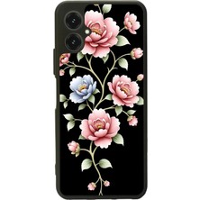 Bg Aksesuar Omix X3 Uyumlu Yaldizli Cicek Tasarımlı Glossy Premium Kılıf