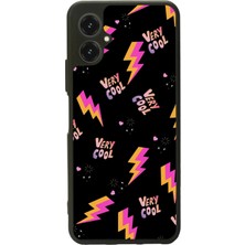 Bg Aksesuar Omix X5 Uyumlu Simsek Tasarımlı Glossy Premium Kılıf