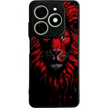 Bg Aksesuar Tecno Spark 20C Uyumlu Aslan Tasarımlı Glossy Premium Kılıf
