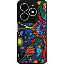 Bg Aksesuar Tecno Spark 20C Uyumlu Abstract Tasarımlı Glossy Premium Kılıf