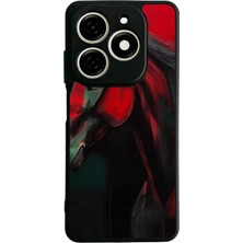 Bg Aksesuar Tecno Spark 20C Uyumlu At Horse Tasarımlı Glossy Premium Kılıf