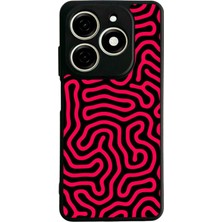 Bg Aksesuar Tecno Spark 20C Uyumlu Çizgi Sanatı Tasarımlı Glossy Premium Kılıf