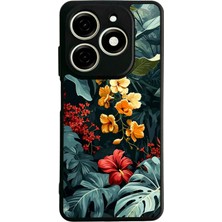 Bg Aksesuar Tecno Spark 20C Uyumlu Botanik Tasarımlı Glossy Premium Kılıf