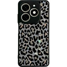 Bg Aksesuar Tecno Spark 20 Uyumlu Hologram Leopar Tasarımlı Glossy Premium Kılıf