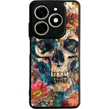 Tecno Spark 20C Uyumlu Kurukafa Tasarımlı Glossy Premium Kılıf