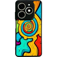 Bg Aksesuar Infinix Smart 8 Pro Uyumlu Abstract Tasarımlı Glossy Premium Kılıf