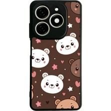 Bg Aksesuar Tecno Spark 20C Uyumlu Ayı Tasarımlı Glossy Premium Kılıf