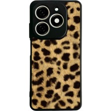 Bg Aksesuar Infinix Smart 8 Pro Uyumlu Leopar Tasarımlı Glossy Premium Kılıf