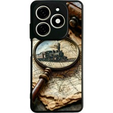 Bg Aksesuar Infinix Smart 8 Pro Uyumlu Pusula Tasarımlı Glossy Premium Kılıf
