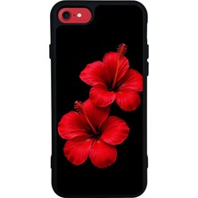 Bg Aksesuar iPhone Se Uyumlu Cicek Tasarımlı Glossy Premium Kılıf
