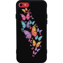 iPhone Se Uyumlu Kelebek Tasarımlı Glossy Premium Kılıf