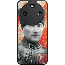 Bg Aksesuar Honor Magic 8 Lite Uyumlu Mustafa Kemal Ataturk Tasarımlı Glossy Premium Kılıf