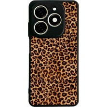 Bg Aksesuar Tecno Spark 20C Uyumlu Leopar Tasarımlı Glossy Premium Kılıf