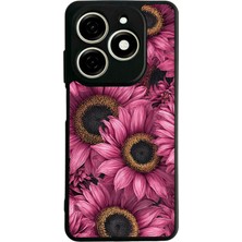 Bg Aksesuar Tecno Spark 20 Uyumlu Cicek Tasarımlı Glossy Premium Kılıf