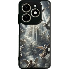 Bg Aksesuar Infinix Smart 8 Pro Uyumlu Melek Tasarımlı Glossy Premium Kılıf