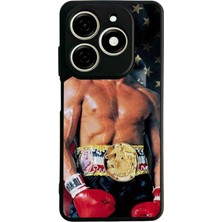 Bg Aksesuar Tecno Spark 20C Uyumlu Rocky Tasarımlı Glossy Premium Kılıf