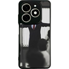 Bg Aksesuar Infinix Smart 8 Pro Uyumlu Thewolf Tasarımlı Glossy Premium Kılıf