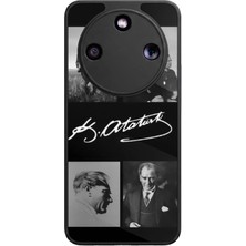 Bg Aksesuar Honor Magic 8 Lite Uyumlu Mustafa Kemal Ataturk Tasarımlı Glossy Premium Kılıf