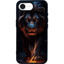 Bg Aksesuar iPhone 16E Uyumlu Aslan Tasarımlı Glossy Premium Kılıf