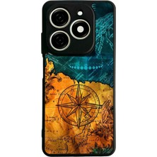 Bg Aksesuar Tecno Spark 20C Uyumlu Harita Tasarımlı Glossy Premium Kılıf