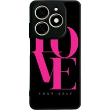 Bg Aksesuar Tecno Spark 20C Uyumlu Love Tasarımlı Glossy Premium Kılıf