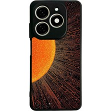 Bg Aksesuar Tecno Spark 20 Uyumlu Güneş Tasarımlı Glossy Premium Kılıf