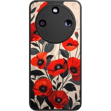 Bg Aksesuar Honor Magic 8 Lite Uyumlu Floral Tasarımlı Glossy Premium Kılıf