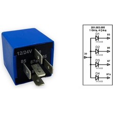 ELO 12V-24V DİYOT ÜNİTESİ 1 GİRİŞ 4 ÇIKIŞ (ELEKTRONİK DEVRE KORUMA RÖLESİ) (30-85-86-87-87a)