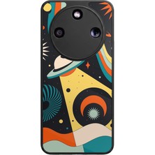Bg Aksesuar Honor Magic 8 Lite Uyumlu Uzay Tasarımlı Glossy Premium Kılıf