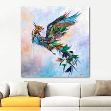 MonoStella Anka Kuşu Kanvas Tablo Renkli 30 x 30 cm Çerçevesiz Modern Tasarım Duvar Dekoru